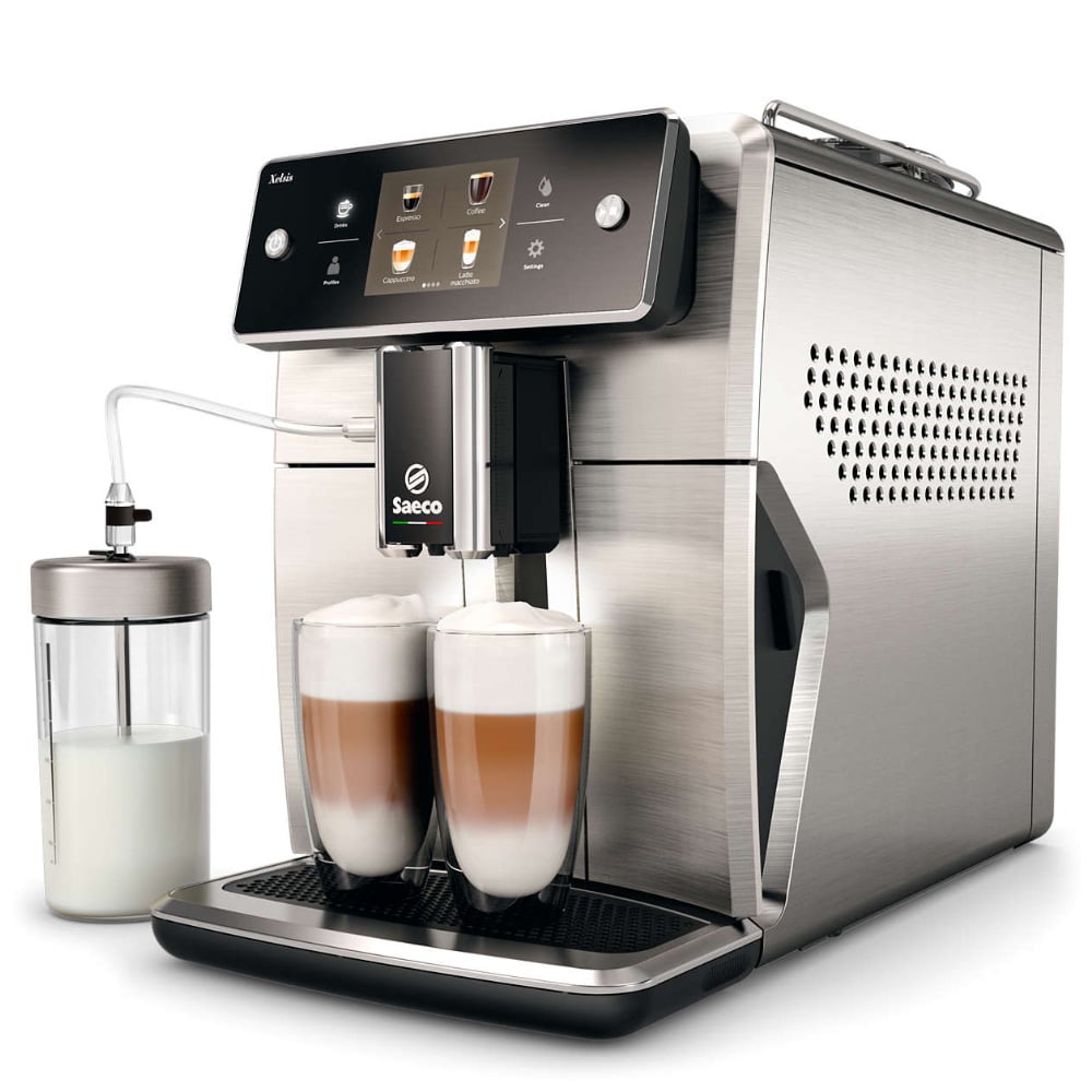 Saeco Xelsis Stainless Steel SM7684/04 Espresso Machine - Cafetiers.ca Saeco Xelsis Stainless Steel Espresso Machine